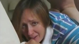 Mommy keeps crying all throughout first anal attempt