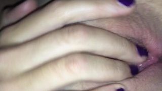 18 year old girl plays with and fingers her soaking wet pussy