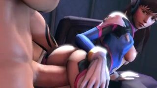 9 minutes of Futa Zarya giving DVa one creampie after another