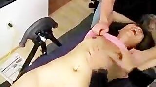 Asian Chick Tickled All Over