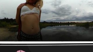 Belly button play by the lake LOVR