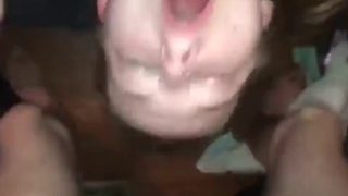 Deepthroating my cousin (throat bulge)