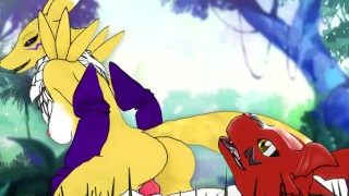 Guilmon fucks Renamon 2 [Digimon]