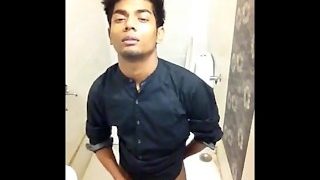 Indian Teen Jerks In Bathroom