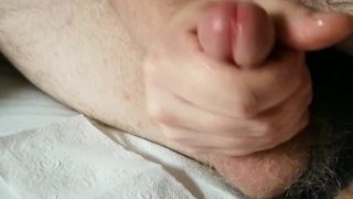 Loud Sloppy Masturbation with lube, cumshot