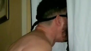 Over one hour compilation of me sucking dicks at my gloryhole