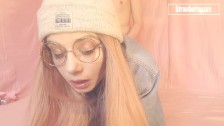 -strawberrycum- Cute Teen Doggystyle, Deepthroat and Cumshot