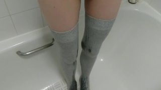 peeing all over my stockings