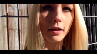 Swiss blonde teen gets her asshole fucked in the toilet