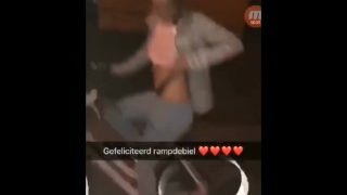 Dutch teen shows small tits while bicycling