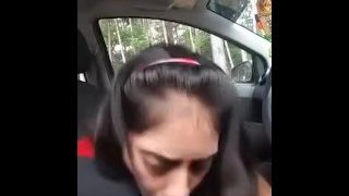 My little desi cousin Blow job in car Indian Pakistani