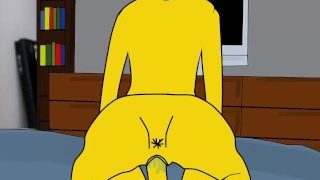 BART SIMPSON AND EDNA KRABAPPEL REVERSE COWGIRL ACTION