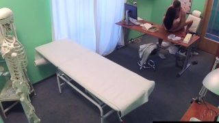 Fake Hospital Doctors thick dick stretches hot Portuguese pussy lips