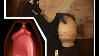 Garyu Anubis furry yiff masturbation animation
