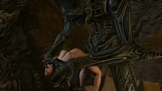 Samus Aran fucked hard by Xenomorph Aliens 3D porn
