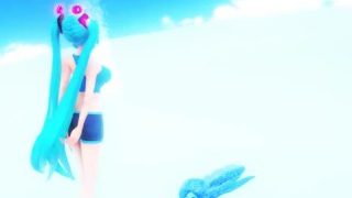 Slime girl (Anna) huge body inflation (with Hatsune Miku) – By Imbapovi