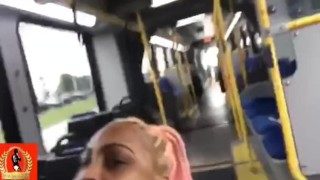 InstaGram: @AveiaBrowne Gives SexGodPicasso Blowjob On Public Bus (Rare)