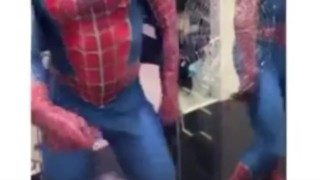 Jason Derulo HUGE BULGE dancing in lycra spiderman suit