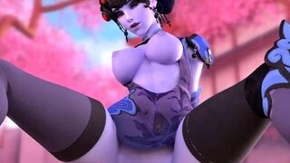 Naughty 3D Widowmaker Gets a Huge Fat Dick in Her a Wet Cunt