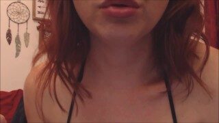 Busty Slut flaunts her tits while smoking!