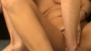 Blonde lady suck and lick a small cock